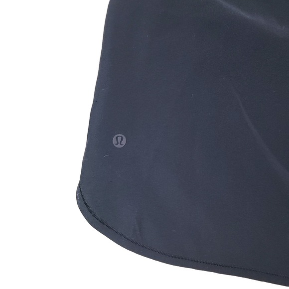 Lululemon On The‎ Fly Skirt Black Pull-On Elastic Waist Drawstring Athleisure 8 - Picture 5 of 9